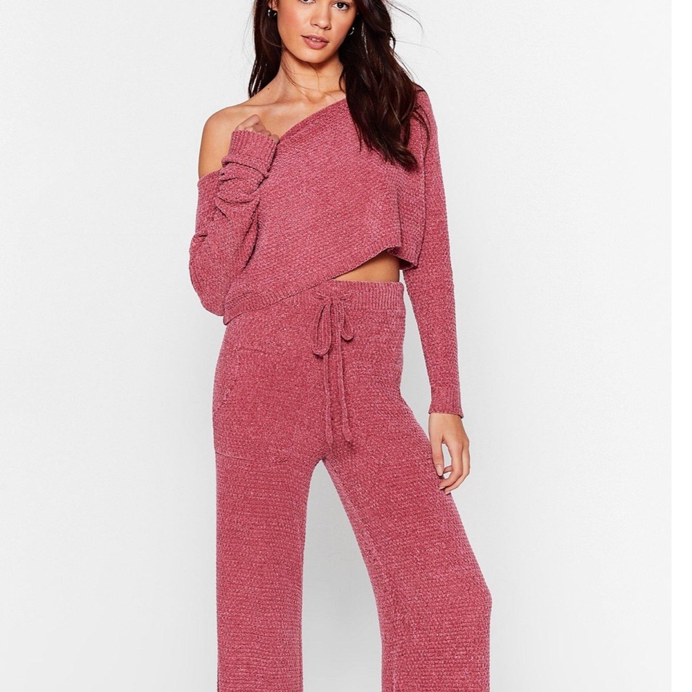 Nasty gal pink lounge set size large